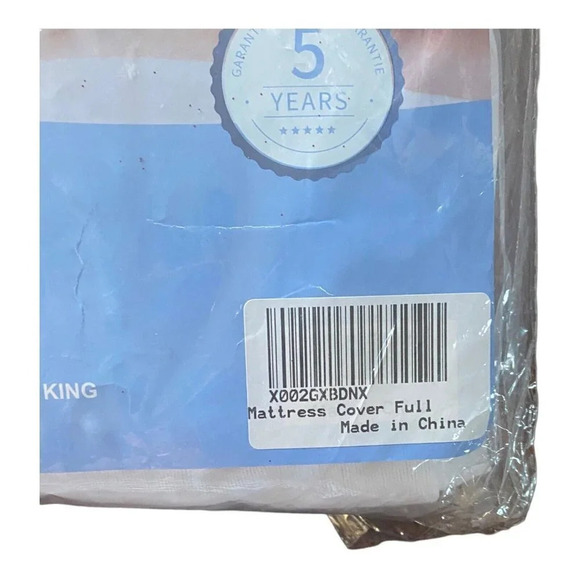 14" Sleep Well Waterproof Mattress Protector, Full Size White  Cover - Picture 2 of 5